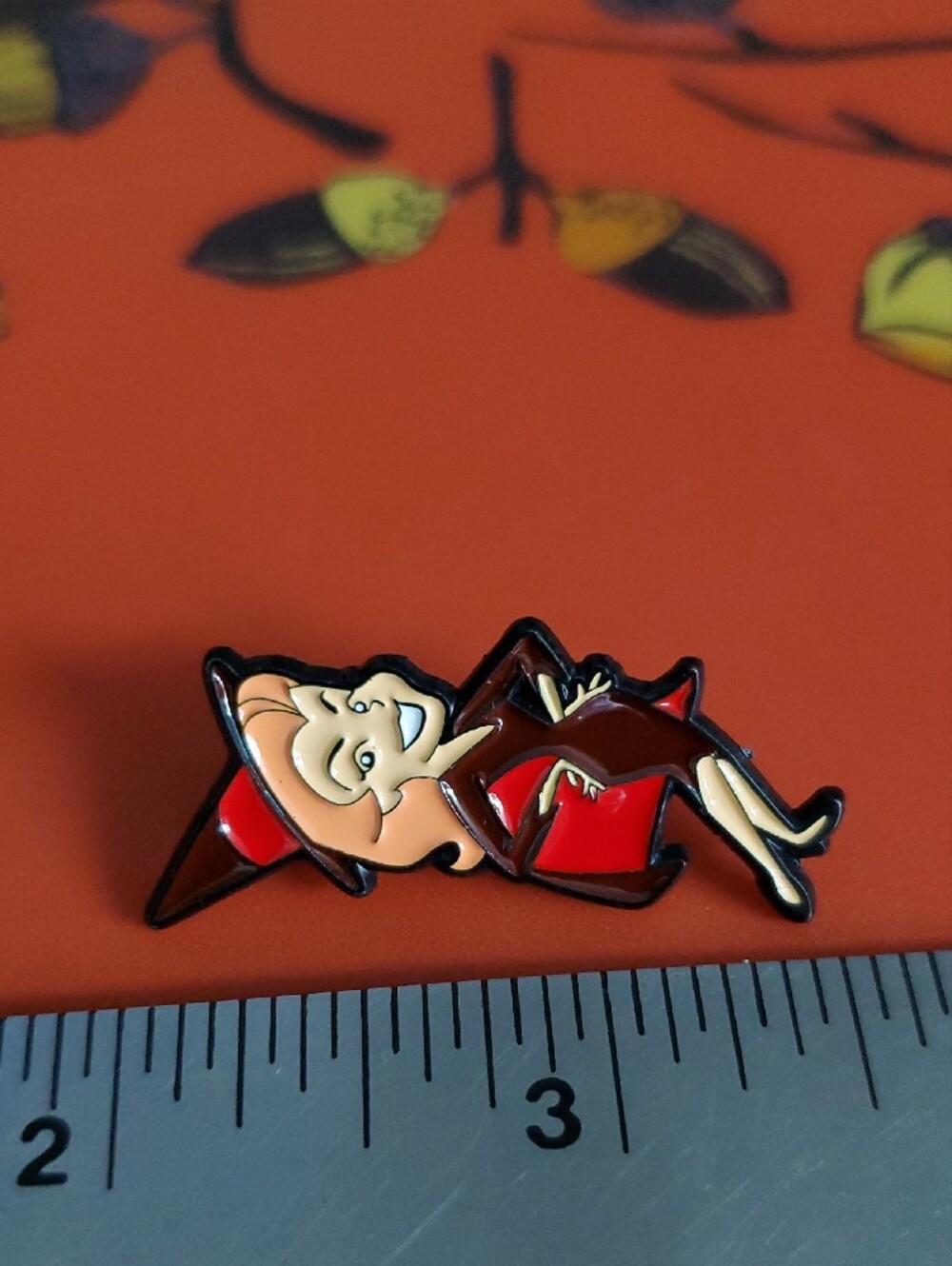 Bewitched Enamel Pin In Black & Red - Picture 3 of 4